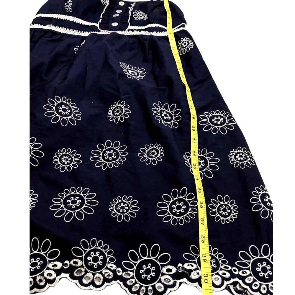 Zinc Girls Cotton Spaghetti Strap Blue Floral Embroidered Lace Dress Size XL - Picture 12 of 12